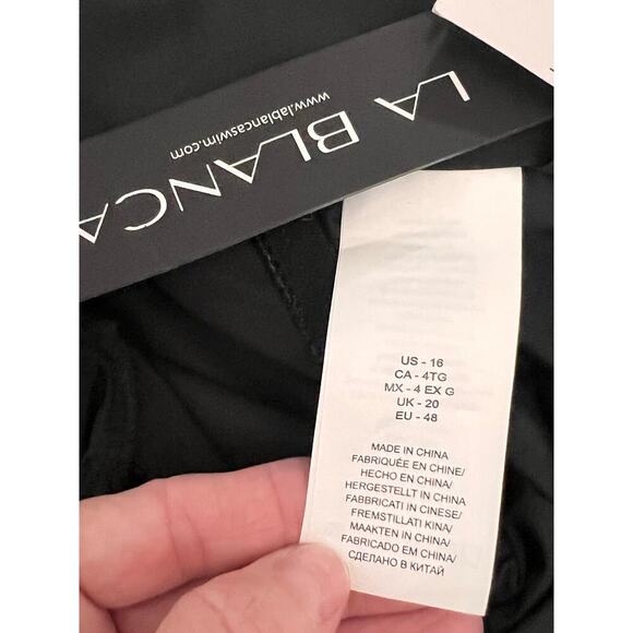 La Blanca Island Goddess Ruffle Plunge One Piece - Size 16 NEW - Picture 8 of 11